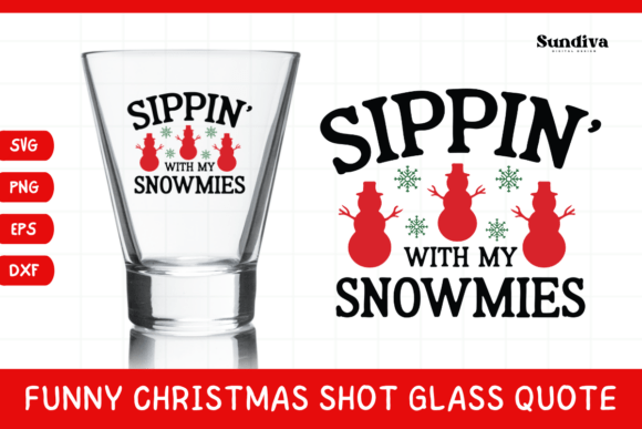 Funny Christmas Shot Glass Quote SVG 12: A Lighthearted Embroidery Design for Holiday Projects