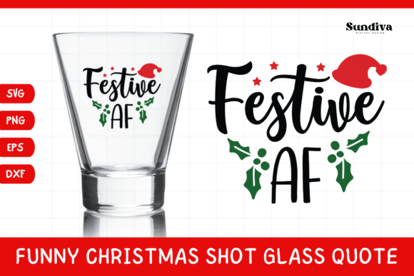 Funny Christmas Shot Glass Quote SVG 38: A Holiday Embroidery Design Worth Considering