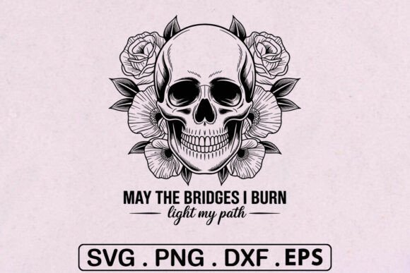 Skull with Roses Quote SVG File Review: Bold and Edgy for Real Projects
